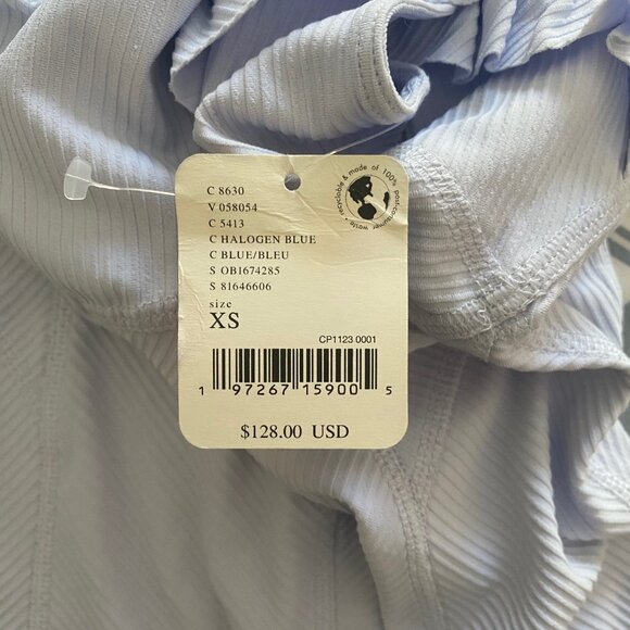 NEW Free People FP Movement Ruffle Me Up Shortsie Romper Halogen Blue XS - Picture 10 of 13